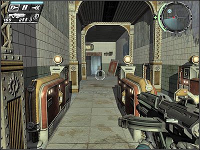 Za rogiem znajduje się czterech przeciwników - Etap 3 - New Blood cz.4 | TimeShift - TimeShift - poradnik do gry