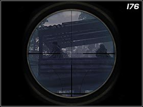 Poczekaj cierpliwie, aż w opanowanym przez Brytyjczyków posterunku pojawi się konwój z Zachajewem w jednym z pojazdów (#177) - Grzechy ojca | Solucja Call of Duty 4: Modern Warfare - Call of Duty 4: Modern Warfare - poradnik do gry