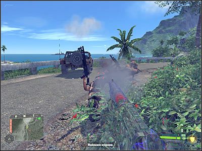 Uważaj, gdyż pojedynczy przeciwnik może pojawić się za Tobą - Crysis: Misja 2, Recovery - Zbliżenie się do wioski - solucja, opis przejścia - Crysis - poradnik do gry
