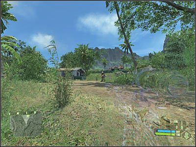 Po lewej stronie zauważysz niewielką chatkę - Crysis: Misja 2, Recovery - Połączenie się z siecią danych armii - solucja - Crysis - poradnik do gry