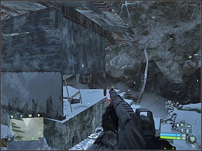 Po kilku chwilach powinieneś dotrzeć do stromego zejścia - Crysis: Misja 8, Paradise Lost - Odnalezienie żołnierzy cz.2 - solucja - Crysis - poradnik do gry