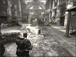 Kieruj się cały czas na wprost, otwórz drzwi - 14 days after E-day | Akt I Gears of War - Gears of War - PC - poradnik do gry