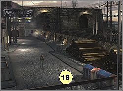 Za zakrętem, obok składowiska desek znajduje się duża kałuża (18) - Rozdział II - Lśniące miecze | Belief & Betrayal Medalion Judasza - Belief & Betrayal: Medalion Judasza - poradnik do gry