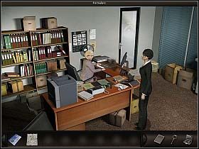 Na miejscu w sprawie owego dokumentu zagadnij Ruth - Biuro FBI | Dzień 2 #2 | Art of Murder Sztuka Zbrodni - Art of Murder: Sztuka Zbrodni - poradnik do gry