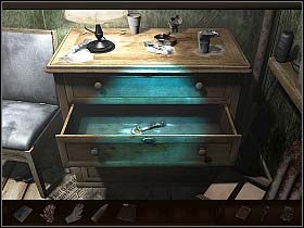 Dotarłszy do stołu i wykorzystawszy sprytnie oprawkę od szminki, po chwili jesteś już wolna - Melina gangsterów (2) | Dzień 2 | Art of Murder Sztuka Zbrodni - Art of Murder: Sztuka Zbrodni - poradnik do gry