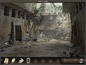 Wyposażona w owo naczynie skieruj się ponownie w stronę miasta i w skarbcu przyjrzyj krążącym po prawej głodnym amazońskim muchom - Gdzieś w Andach (2) | Dzień 8 | Art of Murder Sztuka Zbrodni - Art of Murder: Sztuka Zbrodni - poradnik do gry