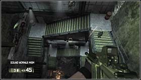 Kilkanaście metrów dalej znajduje się kolejny zjazd na linie, tym razem jednak będziesz zmuszony do obrony - WRECKED - Last Throes | BlackSite Area 51 - BlackSite: Area 51 - poradnik do gry