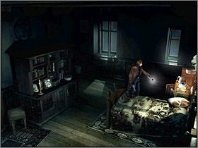 Rozejrzyj się po pokoju i zerknij na fotografię stojącą na kredensie - Posiadłość Mortonów - Piwnice i Parter (2) | Edward Carnby | Alone in the Dark - Alone in the Dark: Koszmar powraca - poradnik do gry