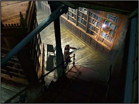 Druga znajduje się na samym dole, tuż przy włączniku światła - Posiadłość Mortonów - Biblioteka (2) | Edward Carnby | Alone in the Dark - Alone in the Dark: Koszmar powraca - poradnik do gry