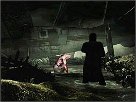 Brnij przez bagno trzymając się lewej strony - Tereny zewnętrzne Wyspy Cieni (2) | Edward Carnby | Alone in the Dark - Alone in the Dark: Koszmar powraca - poradnik do gry