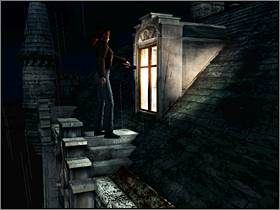 Przygodę z Aline rozpoczynamy w chwilę po jej niefortunnym lądowaniu na dachu posiadłości - Posiadłość Mortonów (1) | Aline Cedrac | Alone in the Dark Koszmar powraca - Alone in the Dark: Koszmar powraca - poradnik do gry