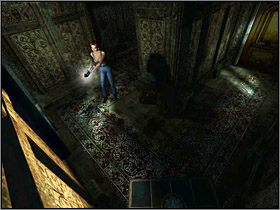 Korytarz prowadzi prosto i nie ma żadnych rozgałęzień - Posiadłość Mortonów (7) | Aline Cedrac | Alone in the Dark Koszmar powraca - Alone in the Dark: Koszmar powraca - poradnik do gry