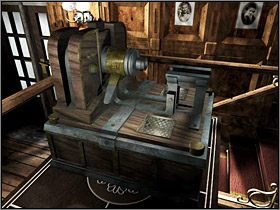 Wejdź na podwyższenie i użyj szklanego pryzmatu na projektorze - Posiadłość Mortonów (7) | Aline Cedrac | Alone in the Dark Koszmar powraca - Alone in the Dark: Koszmar powraca - poradnik do gry