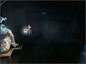 Z miejsca zauważysz podwójne zdobione drzwi - Posiadłość Mortonów (8) | Aline Cedrac | Alone in the Dark Koszmar powraca - Alone in the Dark: Koszmar powraca - poradnik do gry