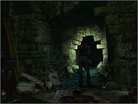 Jeśli zdążysz wykonać zadanie na czas, perforator wystrzeli otwierając otwór w ścianie, z którego należy skorzystać - Fort (6) | Aline Cedrac | Alone in the Dark Koszmar powraca - Alone in the Dark: Koszmar powraca - poradnik do gry