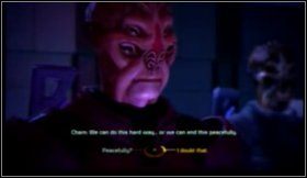 Podczas powrotu na dół drogę zagrodzi nam Batarian Balak - Mass Effect Bring Down the Sky: Część 3, Seeing the Sights - solucja - Mass Effect - poradnik do gry