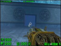 Sekret #6: W sali z zanurzonymi w wodzie kolumnami, należy przy tych po lewej poszukać ciemniejszego fragmentu ściany - 12: Karnak | Serious Sam Pierwsze starcie - Serious Sam: Pierwsze starcie - poradnik do gry