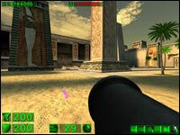 Sekret #1: W drodze po pierwszy artefakt, w sali z czterema wielkimi kolumnami należy rozwalić jedną z nich - dostaniemy fiolkę ze zdrowiem - 13: Luxor | Serious Sam Pierwsze starcie - Serious Sam: Pierwsze starcie - poradnik do gry