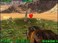 Sekret #7: Kawał drogi przed świątynią znajduje się mała oaza (poznacie po palmie widocznej już z daleka), a na niej życie i pancerz - 01: Hatshepshut | Serious Sam Pierwsze starcie - Serious Sam: Pierwsze starcie - poradnik do gry