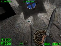 Sekret #4: W kolejnym pomieszczeniu, gdzie znajduje się przejście do korytarza prowadzącego na powierzchnię, nad drzwiami znajdziemy pancerz - 02: Piaszczysty Kanion | Serious Sam Pierwsze starcie - Serious Sam: Pierwsze starcie - poradnik do gry