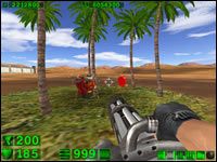 Sekret #4: A z miejsca, gdzie odkryliśmy poprzedni sekret na pewno zauważymy niewielką oazę z dodatkowym zdrowiem oraz zbroją - 07: Wydmy | Serious Sam Pierwsze starcie - Serious Sam: Pierwsze starcie - poradnik do gry