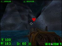 Sekret #5: Kiedy zeskoczymy w jaskini w dół, znajdziemy się w podziemiu zalanym częściowo wodą - 05: Księżycowe góry | Serious Sam Pierwsze starcie - Serious Sam: Pierwsze starcie - poradnik do gry