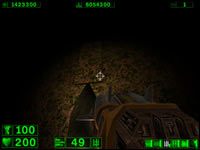 Sekret #6: W sali pod wielkim wodospadem, przy wejściu nad drzwiami rozwalamy skałę, przez co odsłonimy skrytkę - 05: Księżycowe góry | Serious Sam Pierwsze starcie - Serious Sam: Pierwsze starcie - poradnik do gry