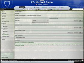 Transfer Offer - okno najbardziej przydatne przy składaniu oferty transferowej - Kadra (2) - Prowadzenie drużyny - Football Manager 2008 - poradnik do gry