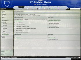 Transfer status - tu ustalasz status transferowy swojego piłkarza i warunki ofertowe dla potencjalnych kupców - Kadra (2) - Prowadzenie drużyny - Football Manager 2008 - poradnik do gry