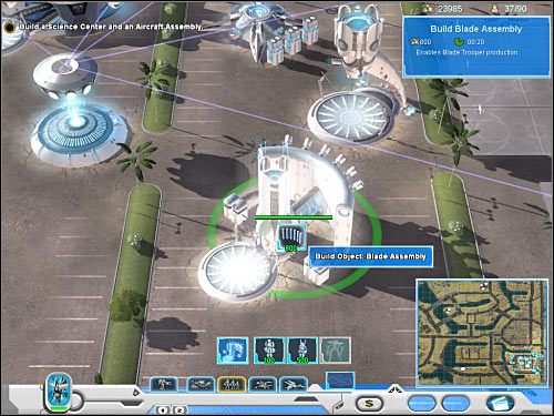 Zauważ też, że na starcie posiadasz jedno centrum recyklingu oraz fabrykę pojazdów - Misja 5 (cz.1) | Novus | Universe at War Earth Assault - Universe at War: Earth Assault - poradnik do gry