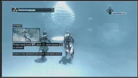 To samo powtórz przy człowieku, ale tym razem go chwyć dodając B /O - Tutorial | Podstawy rozgrywki | Assassins Creed - Assassins Creed - poradnik do gry
