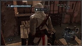 Przeskocz przez rusztowanie, weź kolejną flagę z kładki, odwróć się w prawo i wejdź do góry na dach - Abul Nuqoud z Damaszku (cz.2) | Memory Block 04 | Assassins Creed - Assassins Creed - poradnik do gry