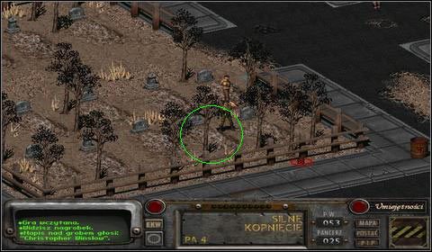 Następnie wkładamy do niego szczątki i ponownie używamy na nim Łopaty - Nora (2) | Opis przejścia | Fallout 2 - Fallout 2 - poradnik do gry