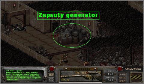 Gdy użyjemy na nim 3 razy umiejętności Nauka, przywrócimy zasilanie w bazie i otrzymamy 1500 PD - Baza Wojskowa | Opis przejścia | Fallout 2 - Fallout 2 - poradnik do gry