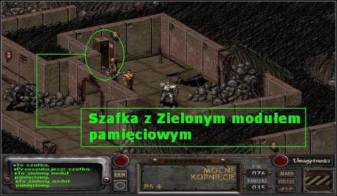 Wyjmujemy z niej kolejny, Zielony moduł pamięciowy - Baza Wojskowa | Opis przejścia | Fallout 2 - Fallout 2 - poradnik do gry
