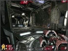 Opis: Przy bitwie nie omieszkaj się uzbroić w Rakietnicę [1] w korytarzu prowadzącym do zewnętrznej części stacji (wcześniej leży Pas - Rozdział IV - Walka 31, 32, 33 | Kampania Unreal Tournament III - Unreal Tournament III - poradnik do gry