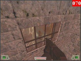 Tutaj jest siedmiu bandziorów do zlikwidowania: w wieży po prawej, dokładnie pod tobą, w przejściu pod wieżą - Misja 03 - Kosowo 1 (2) | Opis przejścia Soldier of Fortune - Soldier of Fortune - poradnik do gry