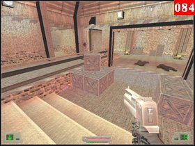 Zobaczysz przez szybę jak maszyna przestawia skrzynie, podejdź tam i przejdź przez otwór znajdujący się za kratami, następnie wyjdź przez kratę, która jest u góry na wprost Ciebie - Misja 03 - Kosowo 2 | Opis przejścia Soldier of Fortune - Soldier of Fortune - poradnik do gry