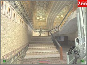 Idź korytarzem a dojdziesz do małej biblioteki (za środkową szafką przy ścianie po prawej stronie jest składzik z amunicją - #265) - Misja 09 - Irak | Opis przejścia Soldier of Fortune - Soldier of Fortune - poradnik do gry