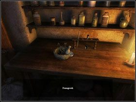 Za pomocą moździerzy i tłuczka pokrusz ziele oraz kozieradkę, po czym dodaj po łyżeczce każdego do garnka na piecu - Thursday, March 28, 1566 cz.4 | Nostradamus Ostatnia Przepowiednia - Nostradamus: Ostatnia Przepowiednia - poradnik do gry