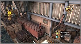 Ze skrzynki musisz przeskoczyć na jeszcze wyższy poziom (pręt dla Pana-leniwca znajduje się dokładnie nad tym, z którego przed chwilą korzystał) - [Solucja] Starcie cz.1 | Złoty kompas - Złoty kompas - poradnik do gry