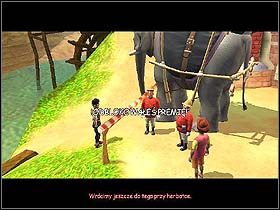 Wróć na targ i zagadnij Louisę, która już wcześniej napomykała coś o poskramiaczu słoni - Rozdział IV - Zapłata i rejs powrotny? (cz.2) - Jack Keane - poradnik do gry