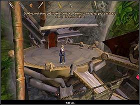 Przez wejście naprzeciwko dostań się na górną platformę - Rozdział XII - Decyzja (cz.2) - Jack Keane - poradnik do gry