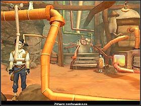 Ścieżka umysłu: przejdź w lewo i zwróć uwagę na dwa zawory na końcach dwu rur usytuowanych przy ścianie (tuż przy wejściu) - Rozdział IX - Szkolenie Jacka (cz.1) - Jack Keane - poradnik do gry