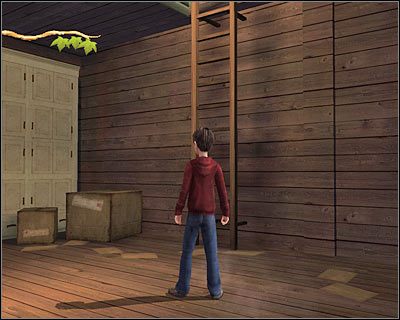 Spróbuj zbliżyć się do skrzyni (Chest), lecz niestety jest ona jeszcze chwilowo zamknięta - Poradnik do gry - [1. Exploring the Mansion] Quest 1 (cz.1) - Kroniki Spiderwick - poradnik do gry
