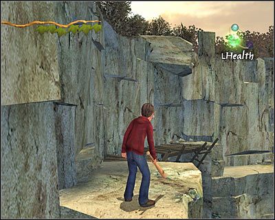 Po dotarciu do drewnianego mostku upewnij się, że biegniesz prosto, tak aby Jared mógł poprawnie wykonać skok - [3. The Goblin Army] Quest 3 (cz.1) | Kroniki Spiderwick - Kroniki Spiderwick - poradnik do gry