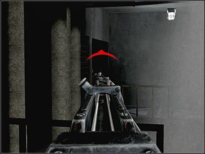 Ustaw się teraz w ukazanym na screenie miejscu, a następnie wciśnij klawisz akcji - Poziom trzeci (cz.3) | Akt 3 - Londyn | Turning Point: Fall of Liberty - Turning Point: Fall of Liberty - poradnik do gry