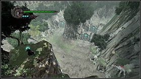 Zanim zejdziesz w dół, idź drogą po lewej wzdłuż klifu i weź Holy Water - [Mission 07] The She-Viper | Devil May Cry 4 - Devil May Cry 4 - Xbox 360 - poradnik do gry