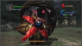 Echidna jest dość trudnym bossem i lepiej zaopatrzyć się w odpowiednią ilość gwiazdek przed walką - [Mission 07] The She-Viper | Devil May Cry 4 - Devil May Cry 4 - Xbox 360 - poradnik do gry