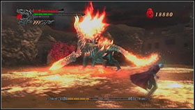 Tak jak poprzednio wystarczy uderzać gdzie popadnie i sukces murowany - [Mission 16] Inferno | Devil May Cry 4 - Devil May Cry 4 - Xbox 360 - poradnik do gry
